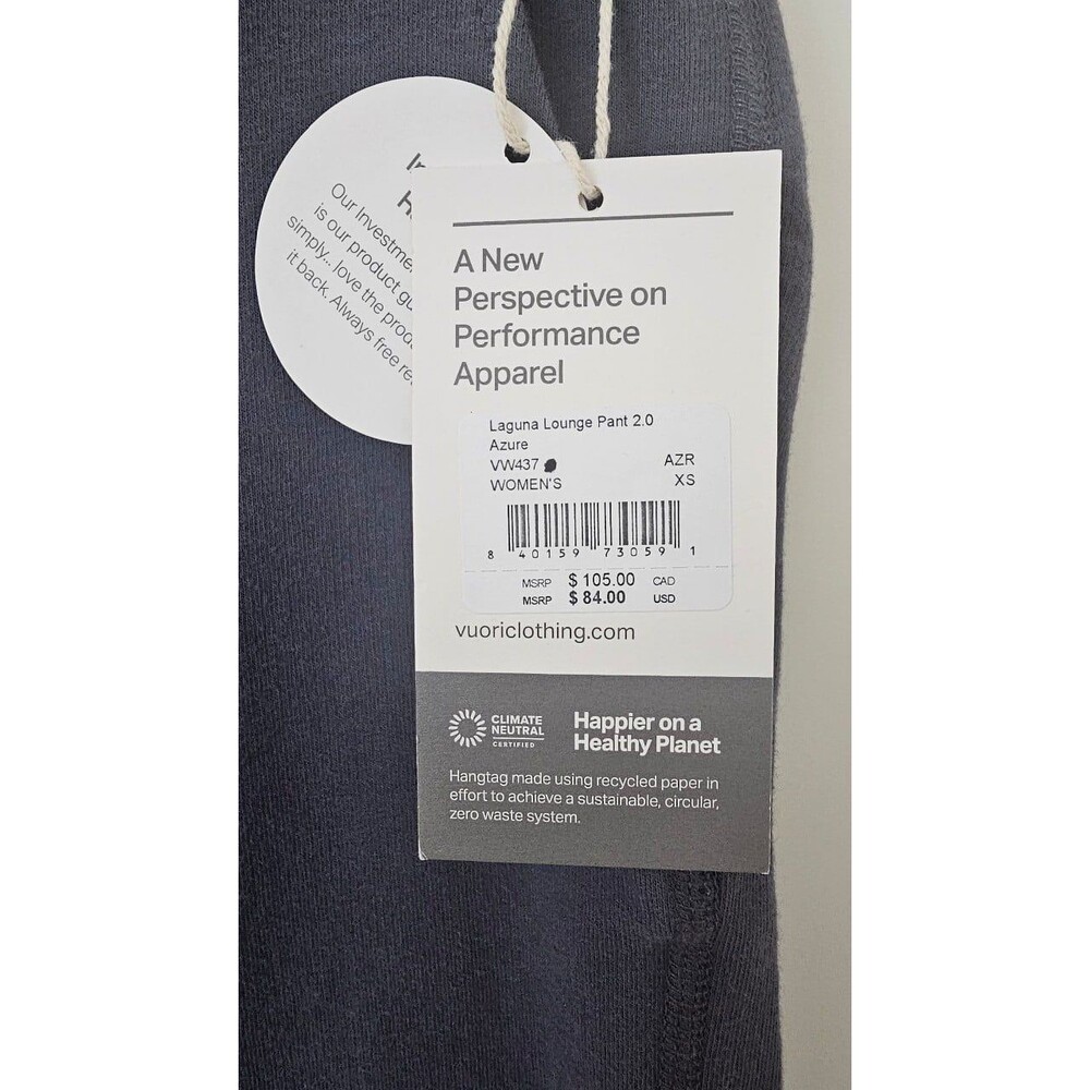 VUORI - NWT Size XS Women's Laguna Lounge Pants 2.0 - Azure Blue - Picture 3 of 6